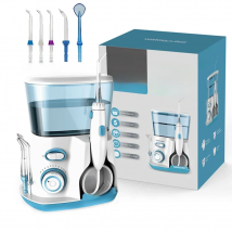 10 levels 20-120PSI Oral Irrigator Power water Floss, Dental Irrigator Hygiene Water Flosser with 5 nozzles