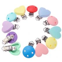 TYRY.HU 3pcs Round Pacifer Clips Accessories DIY Baby Dummy Chain Nipple Holder Soother Nursing Teething Toy Silicone Clip