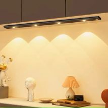 LED Night Light 3 Color Dimmable Motion Sensor For Kitchen Wardrobe Lighting 20CM/30CM/40CM/50CM USB Rechargeable Cupboard Lamp