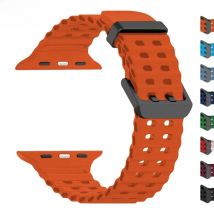 Strap for Apple Watch Ultra 2 49mm 45mm 44mm 42mm 38mm 41mm 40mm Silicone Ocean belt for iWatch series 10 9 8 7 se 5 4 3 Correa