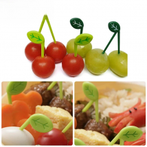 10pcs/Set Toothpick Leaves Fruit Fork Picks Mini Cartoon Children Snack Cake Dessert Pick Bento Lunches Party Decoration