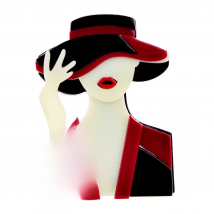 CINDY XIANG Creative Elegant Design Figure Lady Brooch Pins For Women Girl Acrylic Cute Cartoon Brooches Party Dress Jewelry