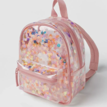 2026 New Confetti Transparent Backpack  Ladies School Bag   Color Confetti  Ornament Backpack