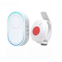 Topvico Panic Button Elderly Alarm System Caregiver Pager SOS Bracelet Emergency 433mhz Wireless Watch Call Senior Old People