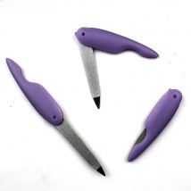 Nail File FORPRETTY Metalic Stainless Steel Fold Purple Lixa De Unha Cuticle Lime Ongle A Professionel Tool Lima Unghie Files