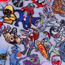 Jesus Patch Iron On Patches On Clothes Santa Claus With Dinosaur Patches For Clothing Hippie Rock Patch Sticker Embroidery Patch