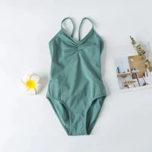 New Girls Camisole Ballet Leotard Dancewear Cotton Gymnastics Dress Shoulder Straps Dance Active Tank Unitard Bodysuit