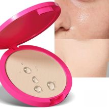 Natural Matte Pressed Powder Oil Control Brighten Whitening Face Base Foundation Compact Concealer Makeup Cosmetics