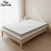 Superaly Matratze mit individuellen Taschenfederkern, 240G atmungsaktives Strickgewebe, hochdichter Wellenschaum, 3D atmungsaktives Mesh