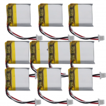 10 pcs 3.7v 150mah 0.555Wh Li Lithium Battery 402020 Li-ion 3pin1.0mm Plug For Mouse Bluetooth