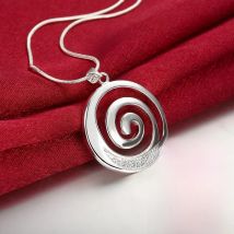 Simple Necklaces for Women 2023 Statement 925 Sterling Silver Surrounding Circle Zircon Pendants Necklace Wedding Bridal Jewelry