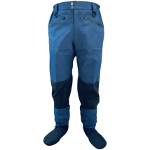 4-Ply Men Breathable Waist Wader Blue Waterproof Fly Fishing River Wading Pants Stockingfoot Boot Outdoor Fishman Angler Wade