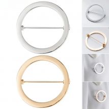 Golden Silver color Round Brooches for Women Accessories Lovely Simple Smooth Alloy Mens Badge Brooch Pins Metal Fashion Jewelry