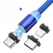 USLION Magnetic Cable Micro usb Type C Fast Charging Adapter Micro Type-C Magnet Charger For Iphone 13 12 Samsung S23 S9 xiaomi