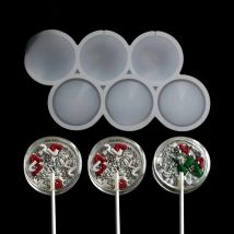 Hot Selling Round Shape Epoxy Silicone Lollipop Mold Chocolate Candy Mould Fondant Cake Decorating Tools Kitchen Baking Tool
