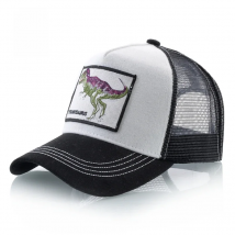 Fashion Baseball Cap With Dinosaur Embroidery Patch Men's Summer Mesh Visor Caps Women Snapback Trucker Cap Unisex Hip Hop Bones