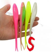 WALK FISH 170mm 15.5g 3pcs Drop Shotting Soft Bait V-shape Split Tail Fishing Lure Swimbait Worm Freshwater Fishing Tackle lure
