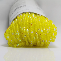Isywaka yellow Half AB 100pcs 4mm Bicone Austria Crystal Beads charm Glass Beads Loose Spacer Bead for DIY Jewelry Making