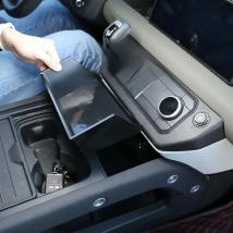 For Land Rover Defender 90 110 130 2020-2024 ABS Black Car Central Storage Armrest Box Storage Box Phone Box Car Accessories