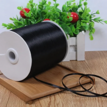 (10 meters/lot) 1/8"(3mm) Single Face Black Satin Ribbon Webbing Decoration Bias Binding Bow-knot Gift Packing Christmas Ribbons