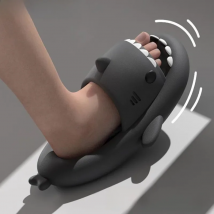 4cm Thick Sole Man Women Shark Slippers Size 46 47 2023 Summer Home Anti-skid Couple  Indoor Household Funny Slipper