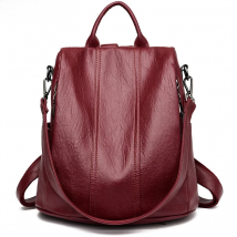 Women's Waterproof Anti Theft Leather Backpack 2024 Girls Shoulder Bags Multifunctional Large Capacity Travel Backpacks Mochilas