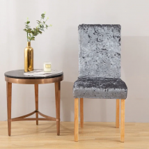 wedding chair cover velvet plush fabric slipcovers for chairs without armrest for dining room office banquet hotel vintage cover