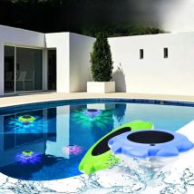 1PC RGB Solar Swimming Pools Lights IP68 Waterproof Water Feature Light Above Ground Pool Lamp For Pool Party Bathtubs Fishbowl