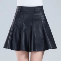 Woman Skirts Elegant Plus Size New Fashion Korean Style Genuine Real Leather Skirts High Waist Mini Skirt Womens Sexy Skirt