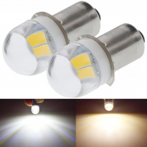 2Pcs P13.5s PR2 LED Bulb 3V 4.5V 6V DC 5630 2 SMD White/Warm White Miniature Light Replace For Torch Flashlight Bicyle Work Lamp