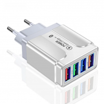 Fast 4 USB Charger Quick Charge 3.0 Fast USB Wall Charger Portable Mobile Charger QC 3.0 Adapter for Xiaomi iPhone X EU US Plug