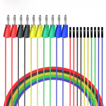 Cleqee P1530 10PCS Dupont Female Head Jumper Wire To 4mm Stackable Banana Plug for Breadboard PCB DIY Kit