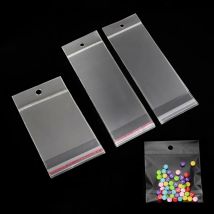 100pcs Transparent Self Sealing Small Poly OPP Plastic Bags Jewelry Gift Packing Self Adhesive Candy Packaging Cellophane Bag