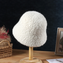 2021 NEW women's winter Bucket hat Felt Lamb wool for girl autumn and winter fashion Fur panama hip hop hat off white cap