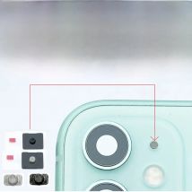 Back Microphone Net Frame for iPhone 11 Anti Dust Mesh Intsall Rear Camera Damaged Microphone with Cover Holder Repair Parts