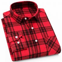 Men Plaid Shirt 2025 New Autumn Winter Flannel Casual Shirt Men Shirts Long Sleeve Chemise Homme Cotton Male Check Shirts