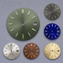 28.5mm S Logo Sunray Dial Fit NH35/NH36/4R/7S Japan Movement Green Luminous High Quality Watch Modification Accessories