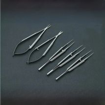 ophthalmic microsurgical instruments 12.5cm scissors+Needle holders +tweezers stainless steel surgical tool