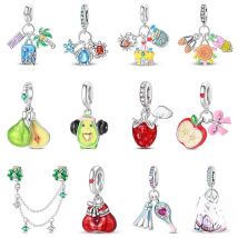 New 100% 925 Sterling Silver Summer Sports Travel Series Robot Charms Fit Original 925 Bracelet DIY Jewelry Making Women Gifts