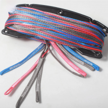 UHMWPE fiber 4 line(1red in 400kg,1blue in 400kg,2grey in 400kg) x 25m kitesurfing line set end looped