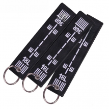 Aviation Gift Double-sided Embroidery Airport Runway Pattern Memorial Key Chain Keychain Rectangle Keyring Wholesale