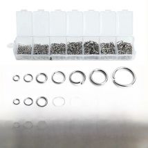 1Box 3 4 5 6 7 8 10mm Stainless Steel Open Jump Ring Connectors DIY For Necklace Bracelect Jewelry Making Kits Finding Supplies