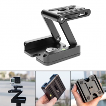 Z Flex Tilt Tripod Head Camera Holder Plastic Folding Quick Release Plate Stand Mount Spirit Level Stabilizer For Camera Phone