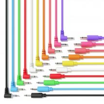 ExcelValley - Hybrid Mono Modular Patch Cables TS 3.5mm 1/8" Eurorack Synth Synthesizer [10-Pack]]