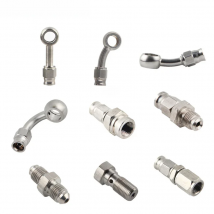 AN3 10mm Stainless Steel Banjo Eye  Brake PTFE Hose Fitting/Hose Ends Adapter For Car Auto Motorcycle 0 Degree/28 Degree