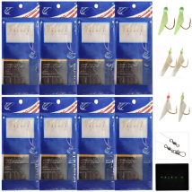 30Pcs/25Pcs/15Pcs Fishing Lure Rigs Bait Jigs Hook Fishing Bait Rigs With Swivel Snap String Hooks For Freshwater Saltwater