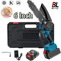 6-Zoll-Kettensäge Akku-Elektrosäge Handheld Garten Protokollierung Kettensäge Holzschneidewerkzeug für Makita 21V Akku