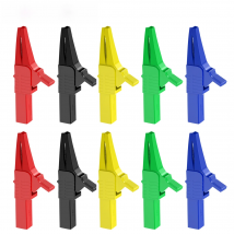 JXSINONE P2003 32A  Alligator Crocodile Clip Safety Test Clamp with 4mm Jack For 4mm Shrouded Banana Plug Copper 5 Colors