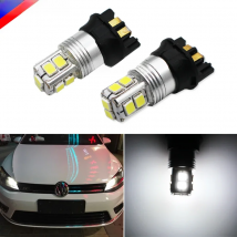 Xenon White Canbus 10-SMD PW24W PWY24W LED Bulbs For Audi BMW Peugeot Volvo VW Turn Signal Lights or Daytime Running Lamps,12V
