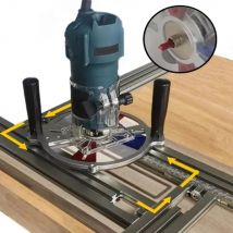 Router Jig Frame for Woodworking, Adjustable Square Router Template Guide, Groove Router Jig 53cm/21 Inch, Squares & Rectangles